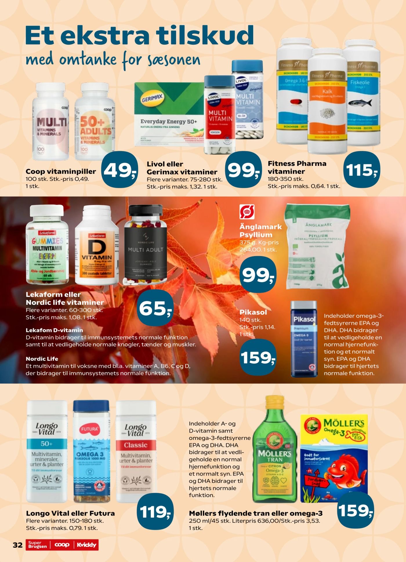 Livol eller Gerimax vitaminer Flere varianter. 75-280 stk. – SuperBrugsen