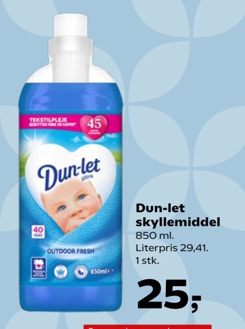 Dun-let skyllemiddel 850 ml. Literpris 29,41. 1 stk. – SuperBrugsen