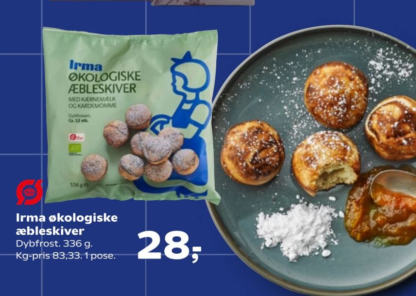 Irma økologiske æbleskiver Dybfrost. 336 g – SuperBrugsen