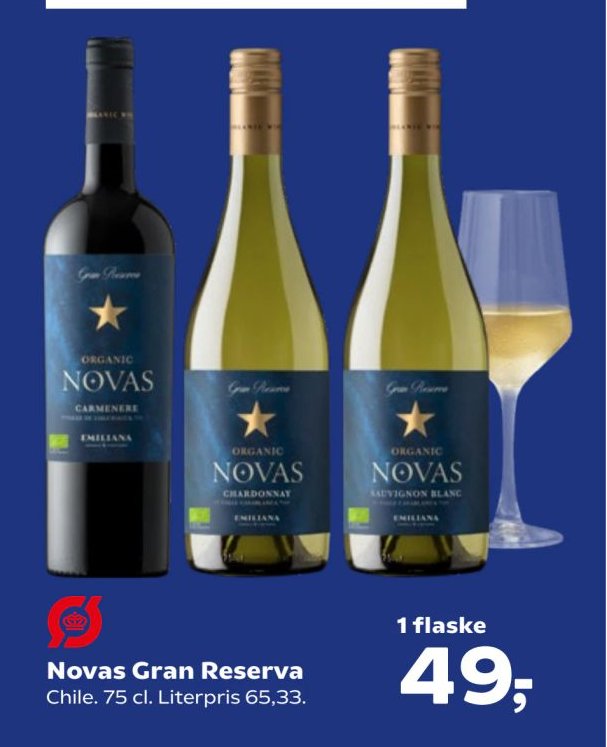 Novas Gran Reserva Chile. 75 cl. Literpris 65,33. – SuperBrugsen
