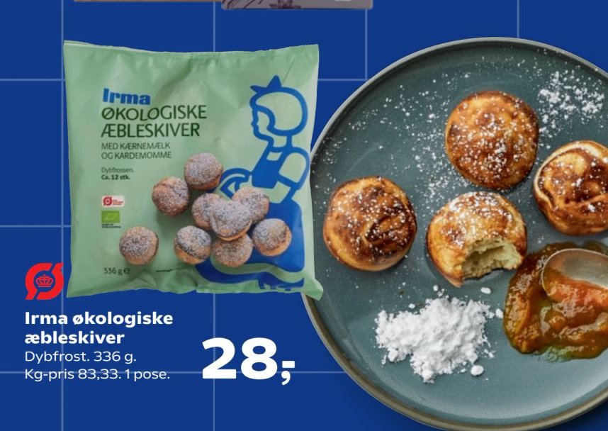 Irma økologiske æbleskiver Dybfrost. 336 g. – SuperBrugsen