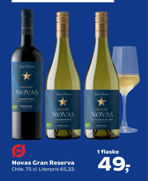 Novas Gran Reserva Chile. 75 cl. Literpris 65,33. – SuperBrugsen
