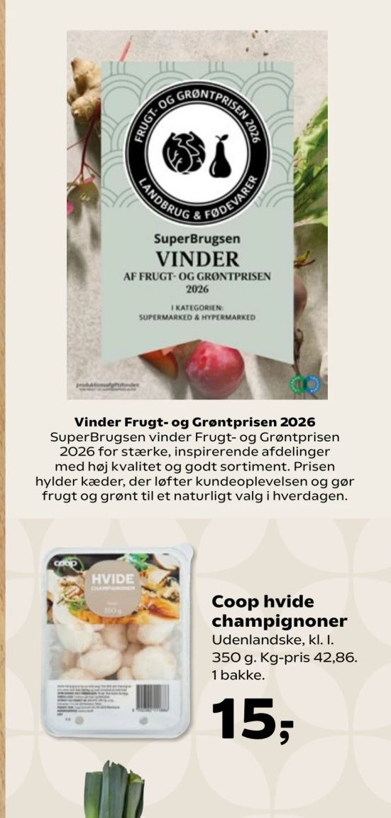 Coop hvide champignoner – SuperBrugsen