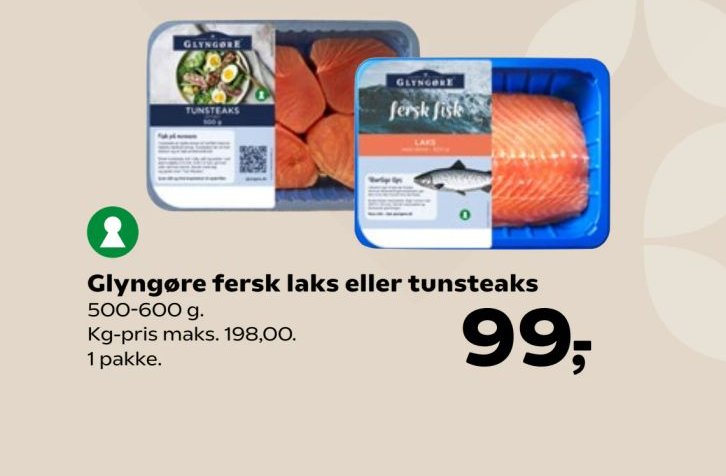 Glyngøre fersk laks eller tunsteaks – SuperBrugsen
