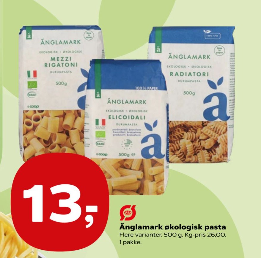 Änglamark økologisk pasta – SuperBrugsen