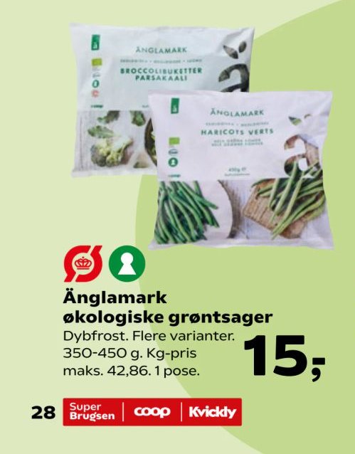 Änglamark økologiske grøntsager – SuperBrugsen